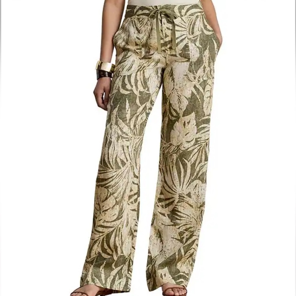 Lauren Ralph Lauren Print Wide Leg Full Length Coordinating Pants